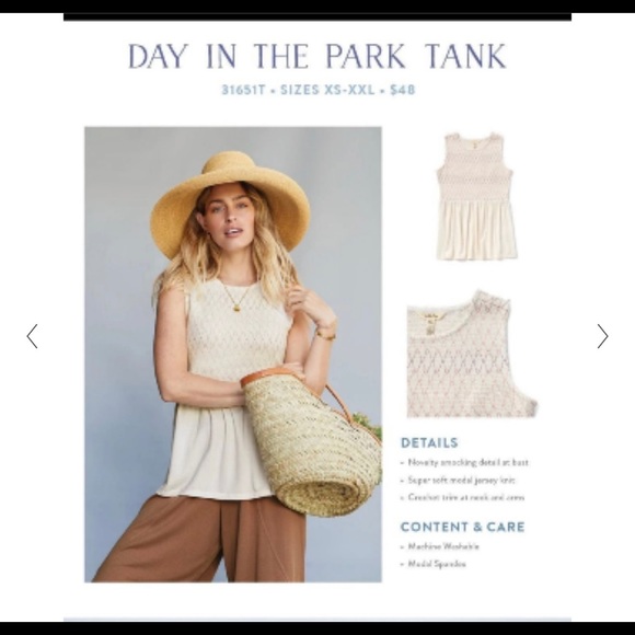 EUC MATILDA JANE Sz L Day in the Park Tank. Wore Twice